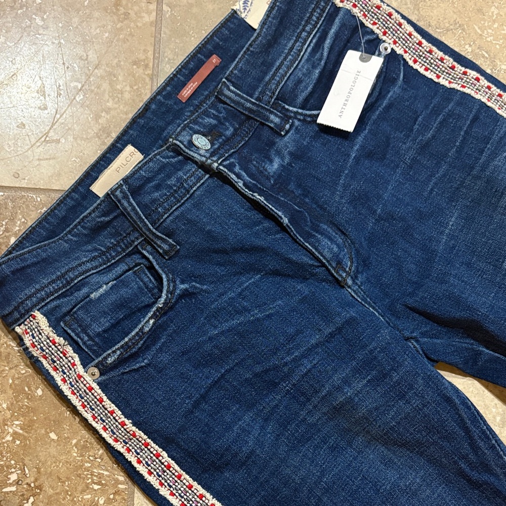 Blue Jeans with Embroidery Detail
